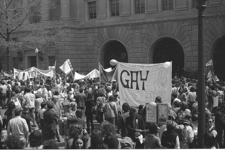 Gay liberation demonstration in 1970