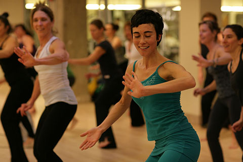 People participating in a Nia Movement class