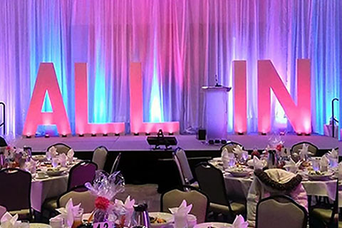All In Luncheon theme