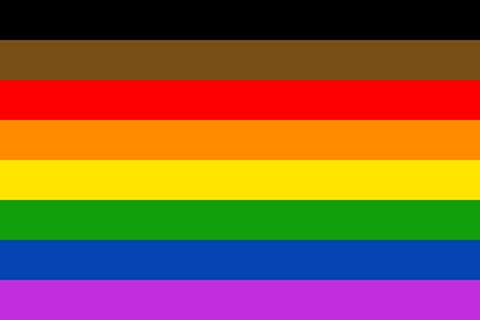 Inclusive LGBTQ+ Pride flag