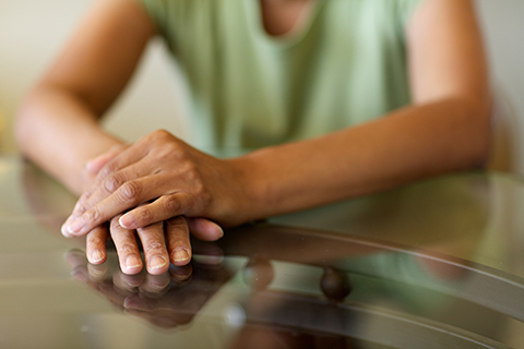 Close up photo of woman's hands