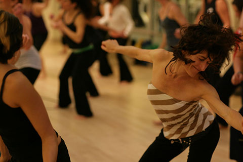 People participating in a Nia Movement class