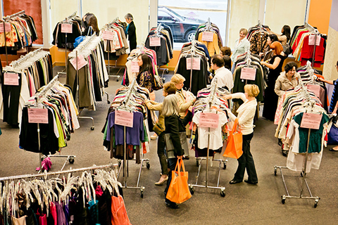 Clothing racks at Working Wardrobe