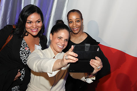 Luncheon attendees with Soledad O'Brien