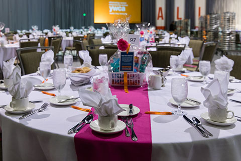 Table setting at YWCA Luncheon