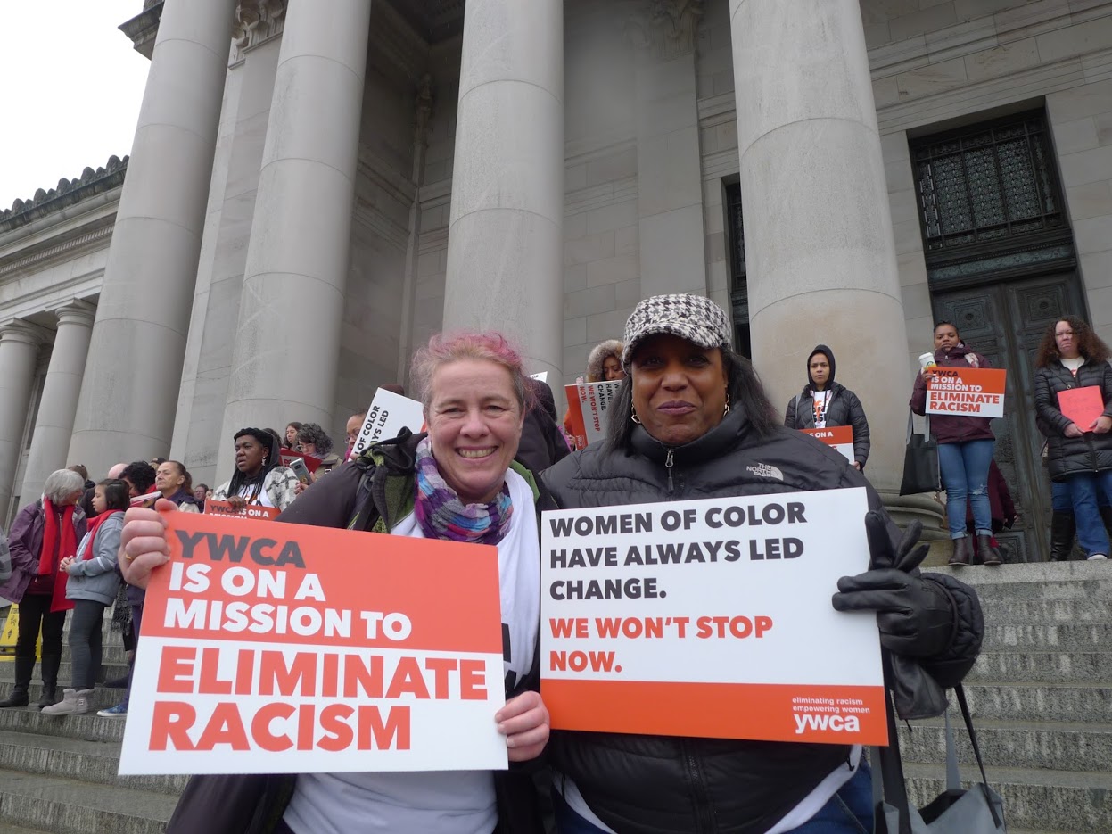 YWCA Staff advocating