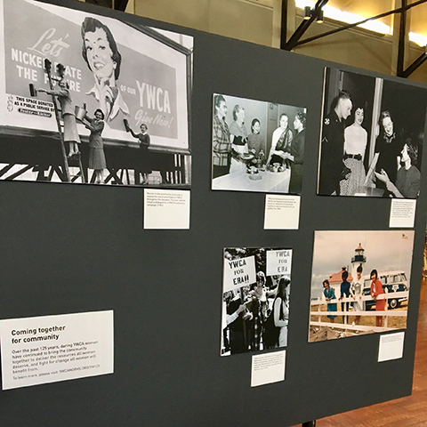 YWCA photo display at MOHAI