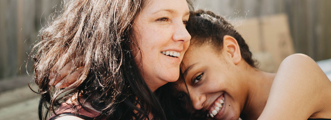 A mother and daughter