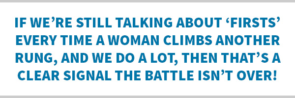 If we're still talking about 'firsts', and we do a lot, then that's a clear signal the battle isn't over!