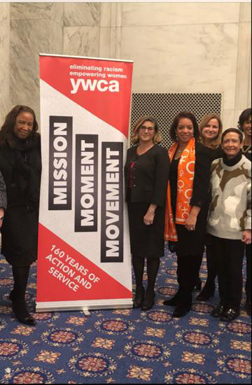 Maria Chavez Wilcox joining YWCA executives from across the country in Washington, D.C.