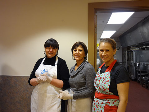 Volunteers at Angeline's lunch service