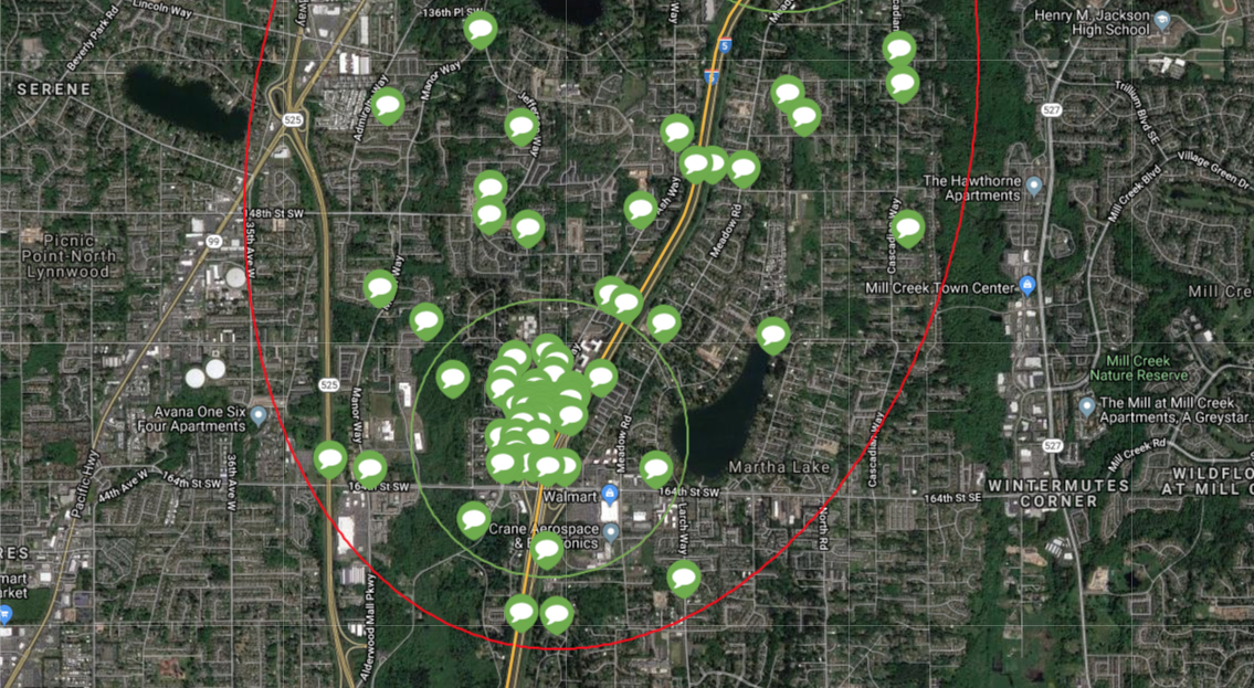 Map of Snohomish County stations is shown