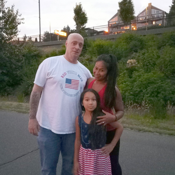 Tami, her husband, and their daughter.