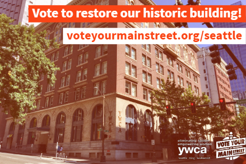 Picture promoting Vote Your Main Street campaign