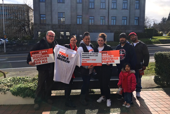 YWCA advocates at Olympia for Housing and Homelessness Advocacy Day.