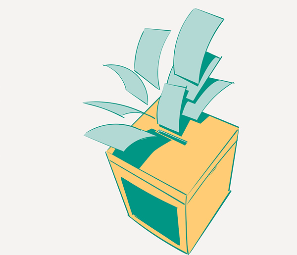 Ballot box is pictured