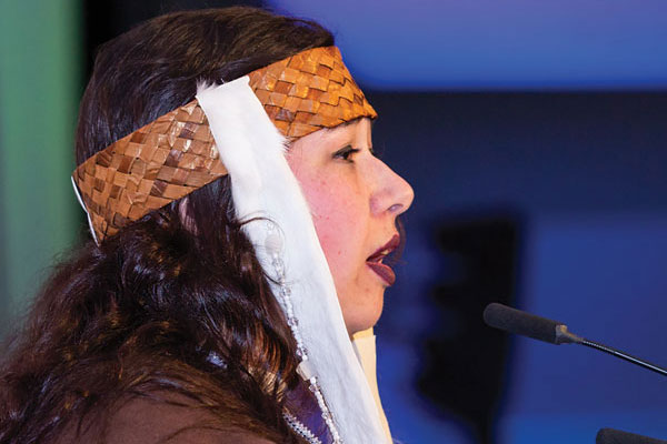 Jennifer Bereskin speaking at the 2019 YWCA Inspire Luncheon in Snoohmish County.