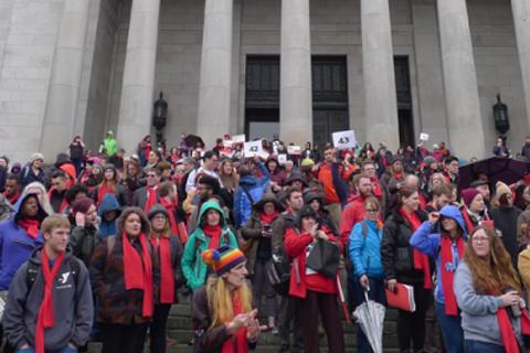 Advocating on the steps