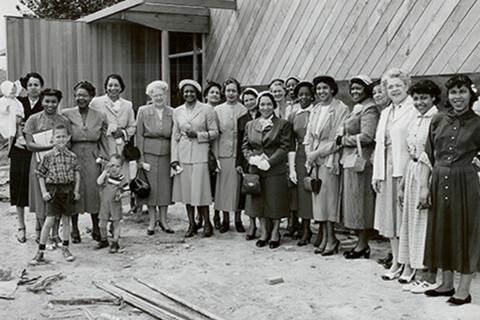 Historic YWCA photo featuring a group of African American women