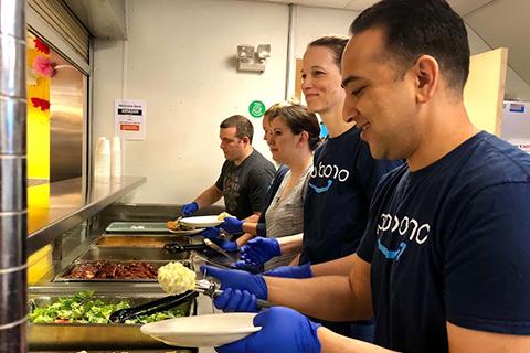 Volunteers at Angeline's Day Center