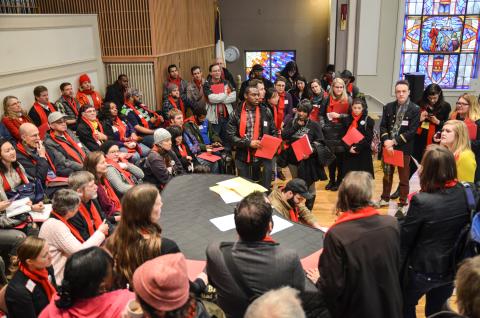 Photo of housing advocates at the Housing and Homelessness Advocacy Days in Olympia, Washington