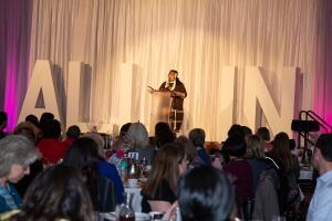 Jennifer Bereskin speaks at the 2019 YWCA Inspire Luncheon